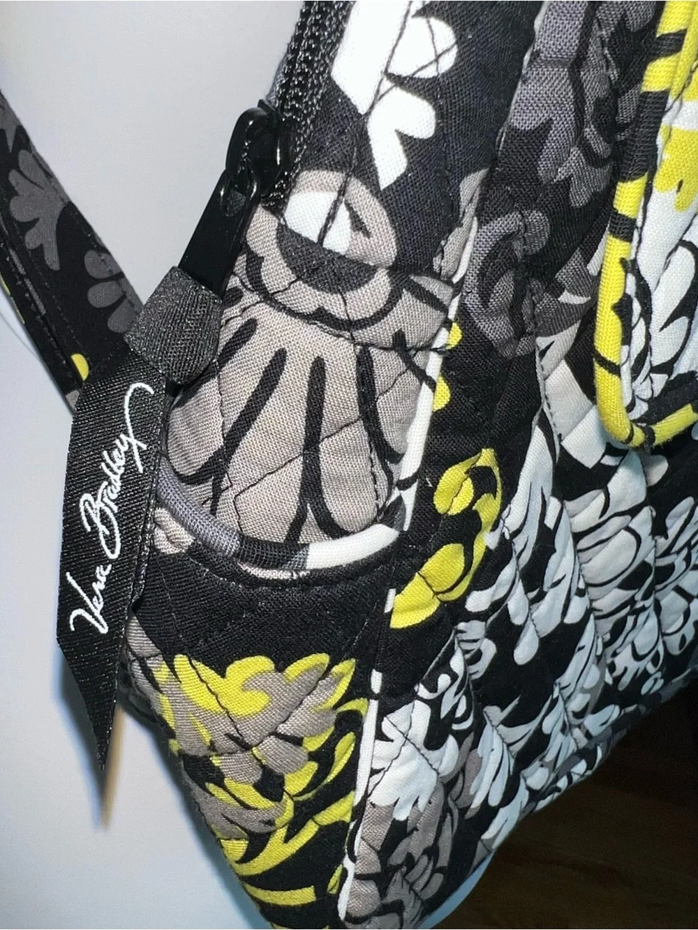 Vera Bradley Backpack Yellow Birdie Floral Quilted Cotton Travel Bag